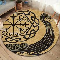 The Walking Dead Round Area Rug,Carpet Rug for Living Room Bedroom Sofa Playroom Decor,Non-slip Floor Mat 80cmx80cm beige