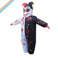 Halloween Evil Clown Inflatable Costume Cartoon Human Puppet Costume Clown Show Party Trick Props clown inflatable costume for adults (150-190cm) black