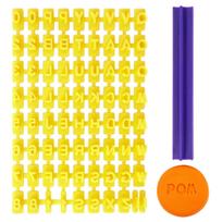 Polymer Clay Letter Stamps for Decorating Pottery, Play-Doh, or Cookies yellow