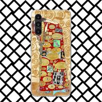 Kiss by Gustav Klimt Phone Case for Samsung Galaxy A17 A37 A57 A16 A26 A36 A56 A15 A25 A35 A55 A14 A24 A34 A54 A13 A23 A33 A53 G Samsung A17 beige