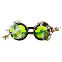 Gotikiniai akiniai Steampunk akiniai su kniedėmis Helovino akiniai Steampunk akiniai Dekoratyviniai akiniai teminiams vakarėliams black
