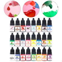 24Pcs Vibrant Inks Concentrated Epoxy Resin Colorant Liquid Accessories for Paint black