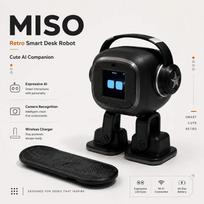 Emo dirbtinio intelekto robotas | Balsu valdomas, emocinis bendravimas, išmanusis pokalbių robotas, kameros atpažinimas, dainuojantis ir šokantis išmanusis žaislas, dovana English juoda