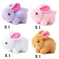 Bunny Stuffed Animal Bulk Mini Bunny Plush Soft Tiny Plush Toys Small Rabbit Doll Keychain For Birthday Valentines Easter Party 10CM gray