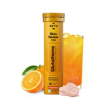Setu Skin Renew Glutathione Tablets for Glowing Skin | 15 Effervescent Tablets with 500mg L-Glutathione & Vitamin C | Sugar-free Antioxidant & Skin