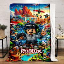 Roblox Gamer Adventure Blanket print blanket soft and cozy perfect for the living room bed sofa or a nap,gift 80cm x 120cm brown