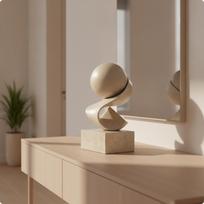 Abstrakčią skulptūrą Minimalistinę dekoratyvinę statulėlę Glotnus menas Geometrinį 16-10-26cm