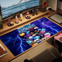 Blox Fruits Large Size Mouse Pad Large Gaming Table Cushion Non-slip Laptop Tablet Big Mousepad XXL Mat Mini PC Playmat With Lock edge 30cmx60cm(11.8x23.6inch) blue