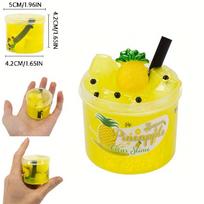 A1-2.37Oz Clear Jelly Cube Crunchy Slime Kit Soft Watermelon Stretchy Non-Sticky Diy Crystal Mud Charms Slime Party Favors Gifts