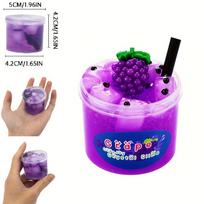 A1-2.37Oz Clear Jelly Cube Crunchy Slime Kit Soft Watermelon Stretchy Non-Sticky Diy Crystal Mud Charms Slime Party Favors Gifts
