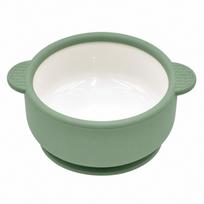 with Silicone Suction Cup Baby Feeding Bowl Ceramic Baby Dish  Baby Feeding green bowl