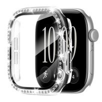 Case For Apple Watch Series 12 (46mm) | Integrated Rhinestone Case & Screen Protector Transparent