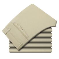 Vyriški vasaros ploni laisvalaikio kostiumai kelnės rudeninės storos medvilnės klasikinės verslo mados tamprios kelnės Vyriški drabužiai 40 chaki beige spalva