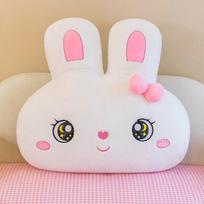 White Rabbit Plush Toy Bedside Large Pillow Sofa Backrest Waist Cushion Dormitory Backrest Office Pillow 40cm【0.4kg】 balta