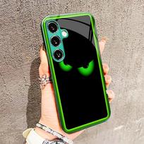 Žalias Mažasis Velniukas Stiklinis Telefono dėklas, skirtas Samsung Galaxy S26 S25 S24 S23 S22 S21 FE Ultra Plus Su integruotu stiklu žalias Išskirtinis GalaxyS24FE gray