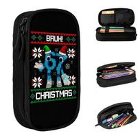 67 Six Seven 6-7 Funny Italian Brainrot Pencil Case Double Layer Large Capacity For School Pencil Case Stationery Suprise Gift 21x10.5x5cm black