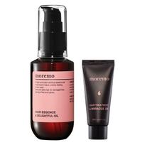 Moremo Hair Essence Delightful Oil 70ml + Miracle 2X Treatment 20ml, 1 set black