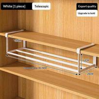 Adjustable Shoe Rack | Space-Saving Layered Organizer For Home Shoe Cabinets | Under-Shelf Shoe White brown