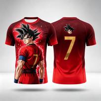 2026 Dragon Ball Son Goku Jersey T-shirt 3D Print Breathable Anime Tee for Women Fans Streetwear Family Matching Outfits 6XL black