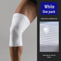 VBOSI Compression Knee Pads for Running & Outdoor Sports - High Elasticity Shock Absorption & Joint Protection Gear. L white