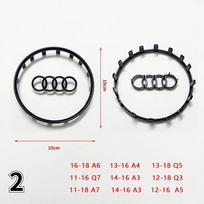 Automobilio vairo logotipas Ryškus rėmelio juostelė Galvanizuotas automobilio logotipas Lipdukas Audi A3 A4 B8 8P B9 8V A5 A6 C7 A7 Q3 Q5 Q7