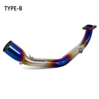 For GY6 Zuma 200CC 125CC 150CC Scooter Exhaust  Stainless Front Pipe 51MM Interface Motorcycle Escape Header Tube Type B blue