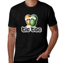 Tic Tac Tshirt Fashion Casual Short Sleeve Top 4XL black