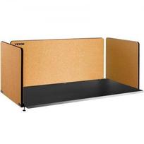 3 dalių geltona akustinė stalo pertvara - 152 × 61 cm + 2 x 61 × 61 cm