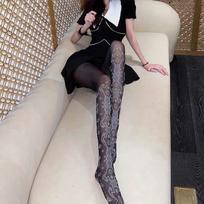 Venus Women's Thin Anti-Snag Black Sexy Lolita Thigh-High Stockings for Spring & Autumn. One Size juoda