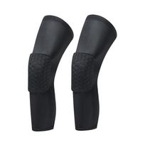 Compression sleeve for leg support with knee pad, Athlete Support, Pain Protection black