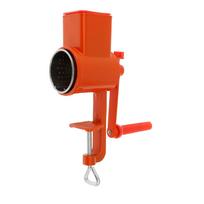 Hand Crank Grain Mill with Table Clamp Rustproof Manual Food Grinder with Blades for Home Kitchen Commercial Grinding Nut raudona
