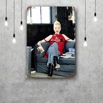 Shirley Manson Vintažiniai Metaliniai Skardos Ženklai Plakatai Dekoras Retro Metalinė Plokštelė Sienos Menas Dekoras Garažui Barui 20x30cm（7.8x11.8inch） black