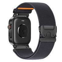 Parašiutas Realme Watch 5/2/3/S/3 2 S pro apyrankei Reguliuojama nailoninė keičiama apyrankė correa Realme Watch S2 22mm laikrodžio dirželiai Realme Watch S S Pro tamsiai pilka spalva