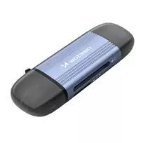 Wozinsky WCR-5G Memory Card Reader for SD and microSD USB-A 3.0 / USB-C 3.0 Aluminum - Gray