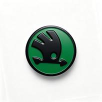 1 vnt. 43 mm automobilio vairo emblemos lipdukas Skoda logotipas Automobilio interjero lipdukas Ženklelis Skoda Octavia Superb Rapid Kamiq Karoq Kodiaq žalia