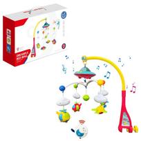 Musical Baby Crib Mobile with 108 Melody Lights Projection for Infants Remote Control Crib Toys for Newborn Mobile for Crib Toys white