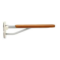Flip Up Grab Bar Anti Slip Water Proof Wall Mounted Handicap Safety Grab Bar Rail for Bathroom brown