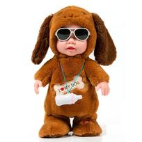 Electronic Reborn Baby Doll Toys Talk Walk Robot Doll 120 Songs Stuffed Lifelike Toddler Baby For Kids Accompany Birthday Gifts brown
