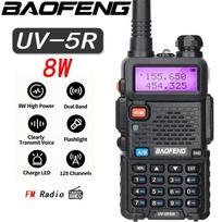 Baofeng UV-5R 8W Tri-Power Walkie Talkie | High Power Dual Band | 128CH Long Range | Portable Handheld Ham Two Way Radio EURO juoda