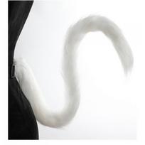 Rankų darbo purios katės uodegos ir lapės ausų aksesuarai Lolita Cosplay Kawaii Anime kostiumas Fluffy Cat TailWhite white