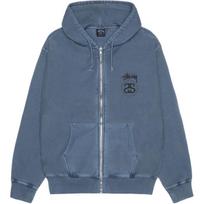 Stussy FW25 STOCK LINK ZIP HOODIE PIGMENT DYED Sweatshirt Unisex 1975118 M gray