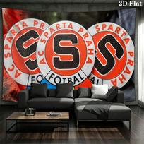 Sparta Prague Wall tapestry, aesthetic printed fabric blanket, suitable for bedroom, living room, and home decor. 100cm x 150cm white