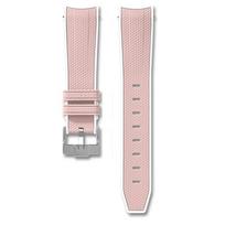 Advanced Silicone Strap For Omega X Swatch Joint MoonSwatch 20mm Quick Release Curved End Watch Band For Rolex Seamaster 300 20mm white