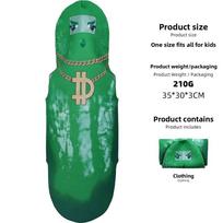 Big Dill Halloween Cucumber Rex Cosplay Costume For Kids Stage Performance Sponge,One Size blue