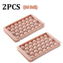 Mini 66/33 Round Frozen Ice Cube Mold Ball Maker Mold Ice Ball Mold Hockey with Lid Ice Tray Box Whiskey Cocktail Kitchen Tools 2 2PCS 66Ball 17cmx10cm