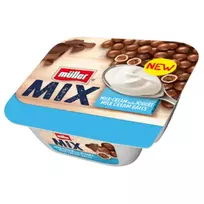 Šokolado skonio jogurtas MÜLLER MIX su kreminiais rutuliukais, 130 g