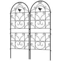Rožių grotelės vijokliniams augalams, 2 vnt., 50x120 cm, juodos