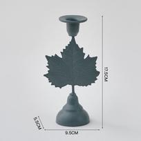 Romantiškos stalo dekoracijos Retro žvakių šviesos vakarienės rekvizitai Žvakidžių papuošalai Maple leaf - Grey gray