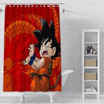 Anime B-balls Dušo užuolaida Vandeniui atsparus poliesterio audinys Dažytos vonios užuolaidos B-balls Vonios dekoras D-dragons Užuolaida su kabliuku YL90x180cm