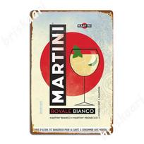 Vintažinis pub'o Martini aperityvo plakatas Metalinė plokštelė Plokštelės Kino teatras Svetainė Pub'as Garažas Retro skardinis ženklas Plakatas 20x30cm red